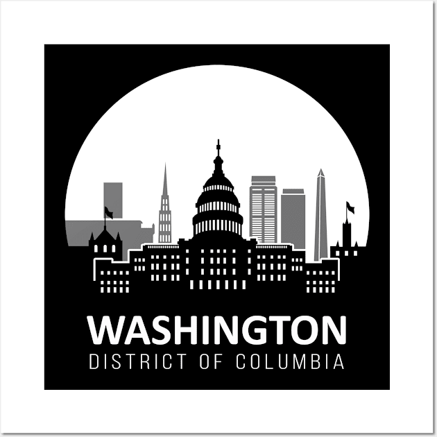 Washington D.C. Wall Art by ThyShirtProject - Affiliate